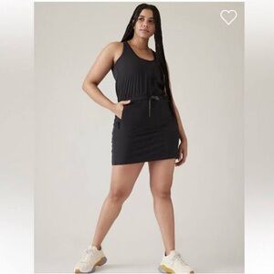Athleta Black Expedition Athletic Dress with Shorts/Pockets